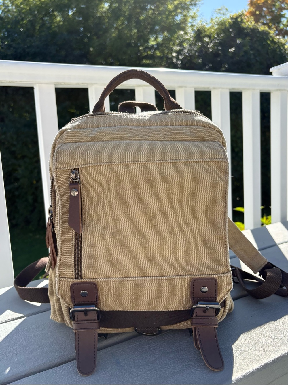 Small Vintage Travel Crossbody/Backpack-Canvas